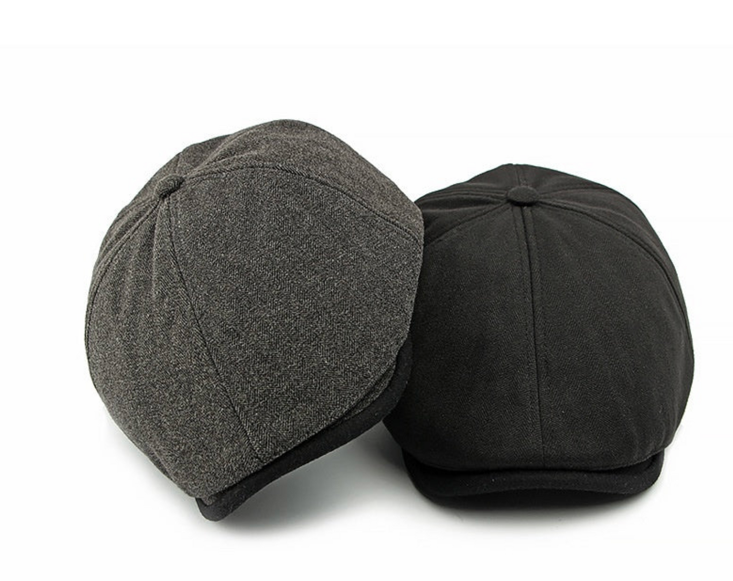Boina gatsby algodón negra - newsboy 8 paneles - MillennialsXY