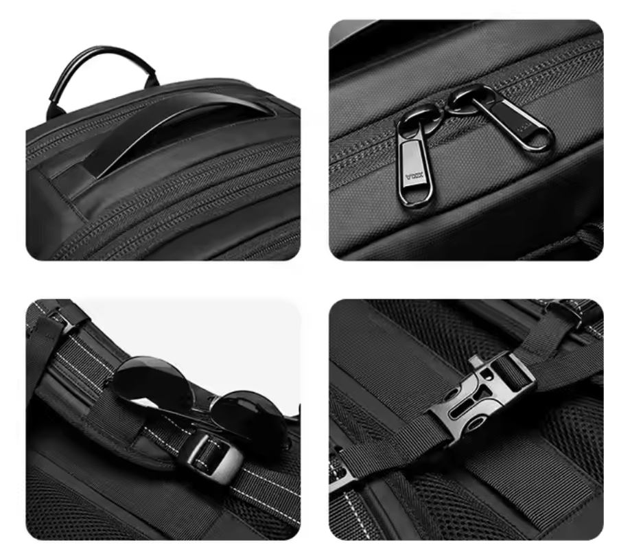 Mochila de Viaje Impermeable con Candado, Puerto USB y Compresión al Vacío