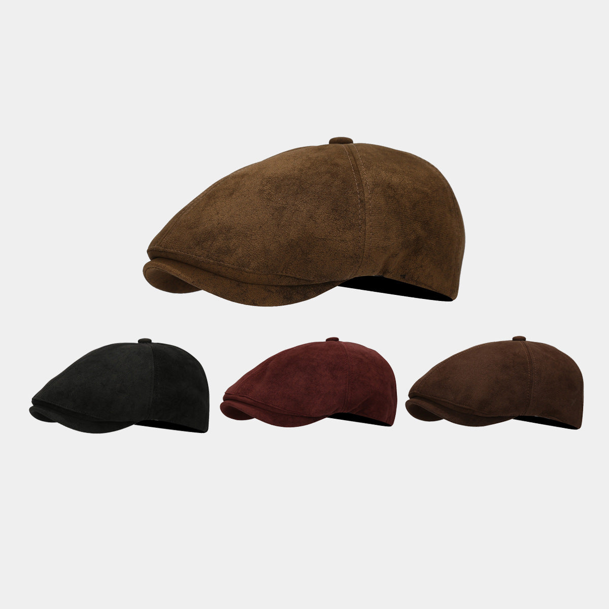 Boina gatsby ante - colores café claro, café, burdeos y negro - MillennialsXY