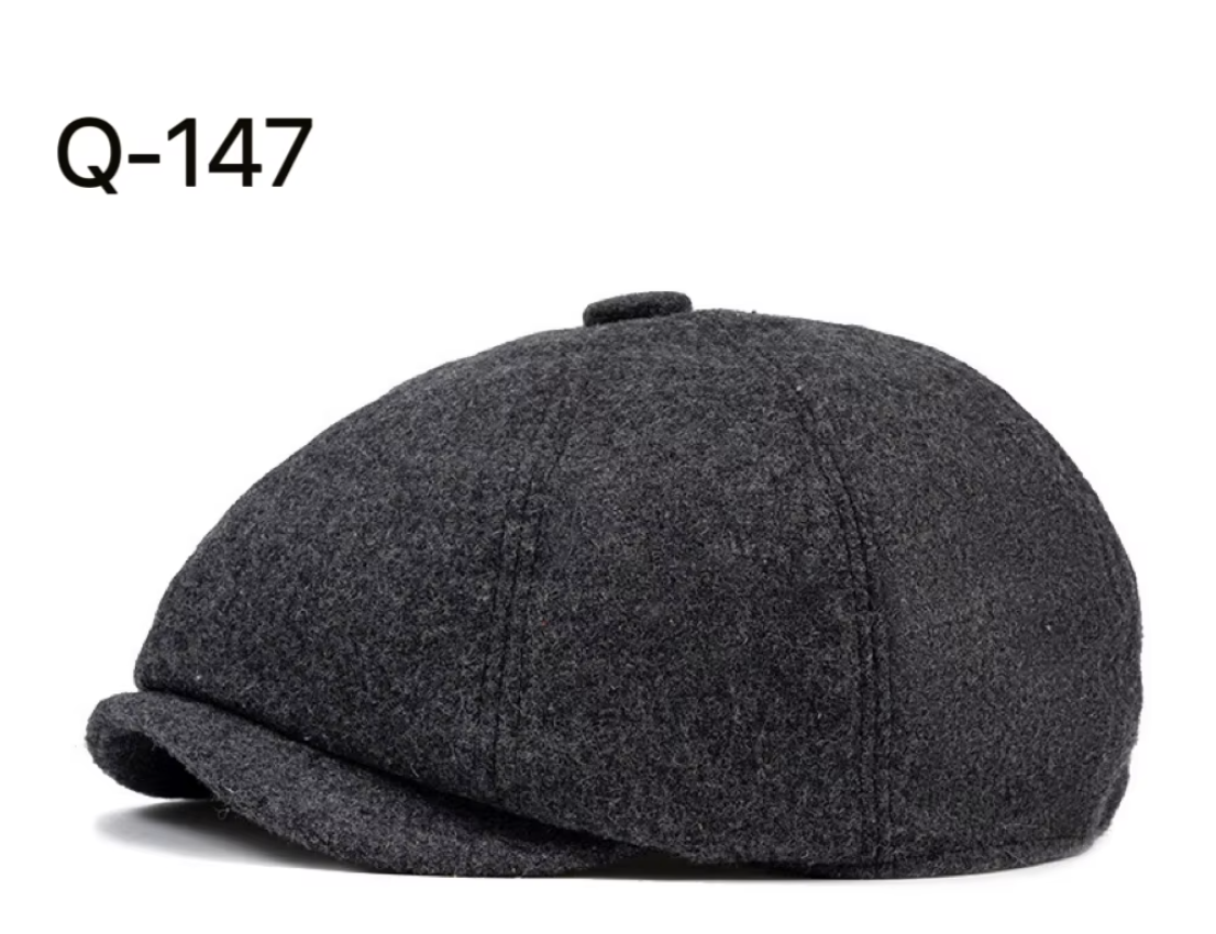 Gorro Gatsby de lana color grey con forro – MillennialsXY