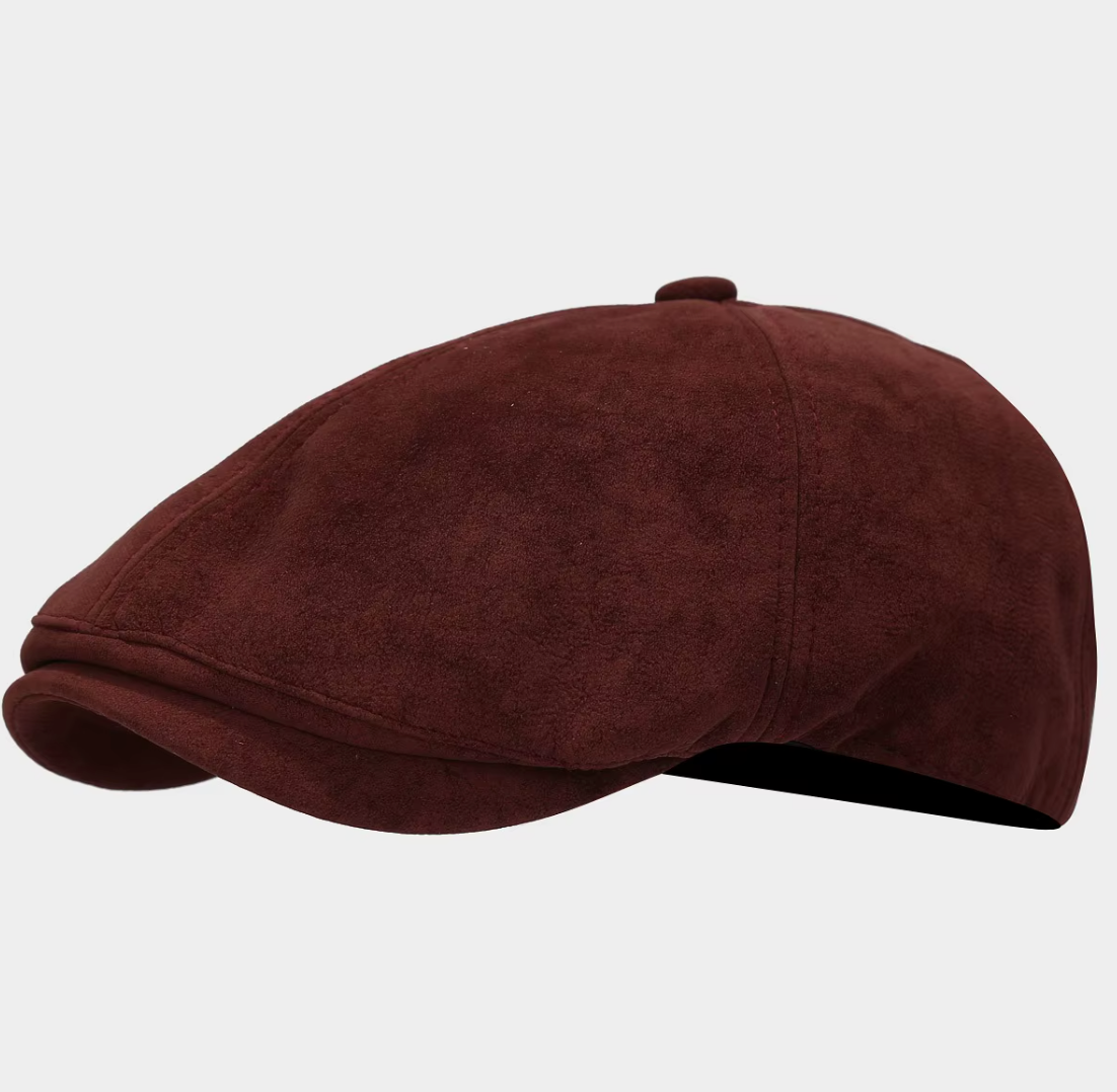 Boina ante ajustable café - detalle de gamuza - MillennialsXY