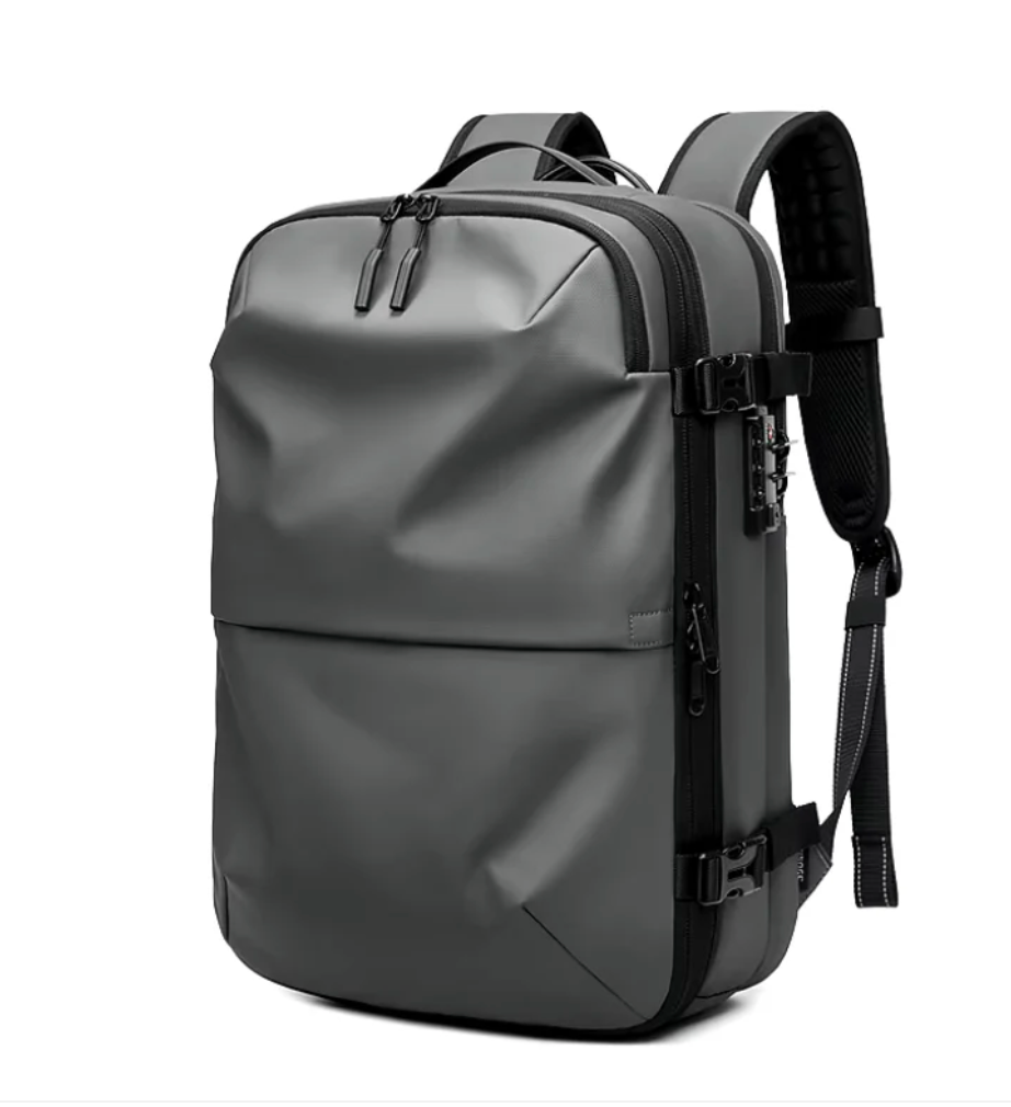 Kit Viajero Inteligente: Mochila Bolsa al vacio + Mini Bomba + Tarjeta de Seguimiento  + Tarjetero Smart de regalo