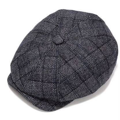Boina gatsby cuadros de lana - newsboy con forro acolchado - MillennialsXY