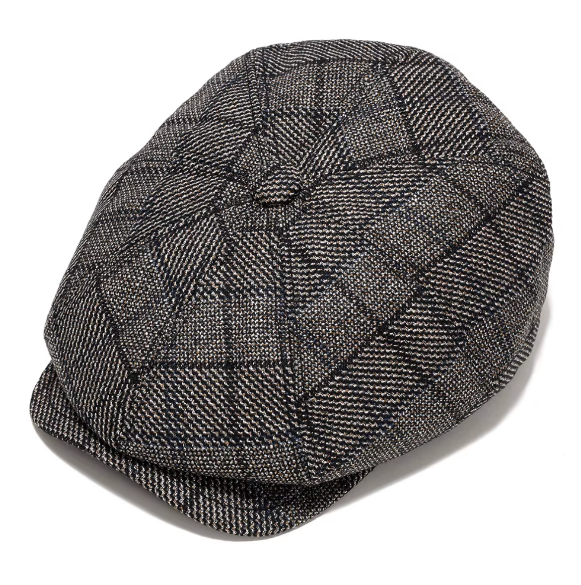 Boina gatsby cuadros de lana - tweed gris - MillennialsXY