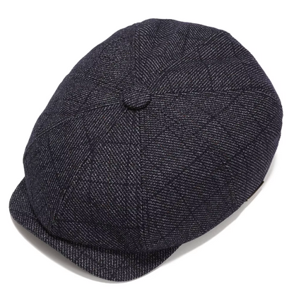 Boina gatsby cuadros de lana - tweed café - MillennialsXY