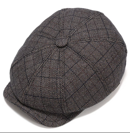 Boina gatsby cuadros de lana - forro acolchado interior - MillennialsXY