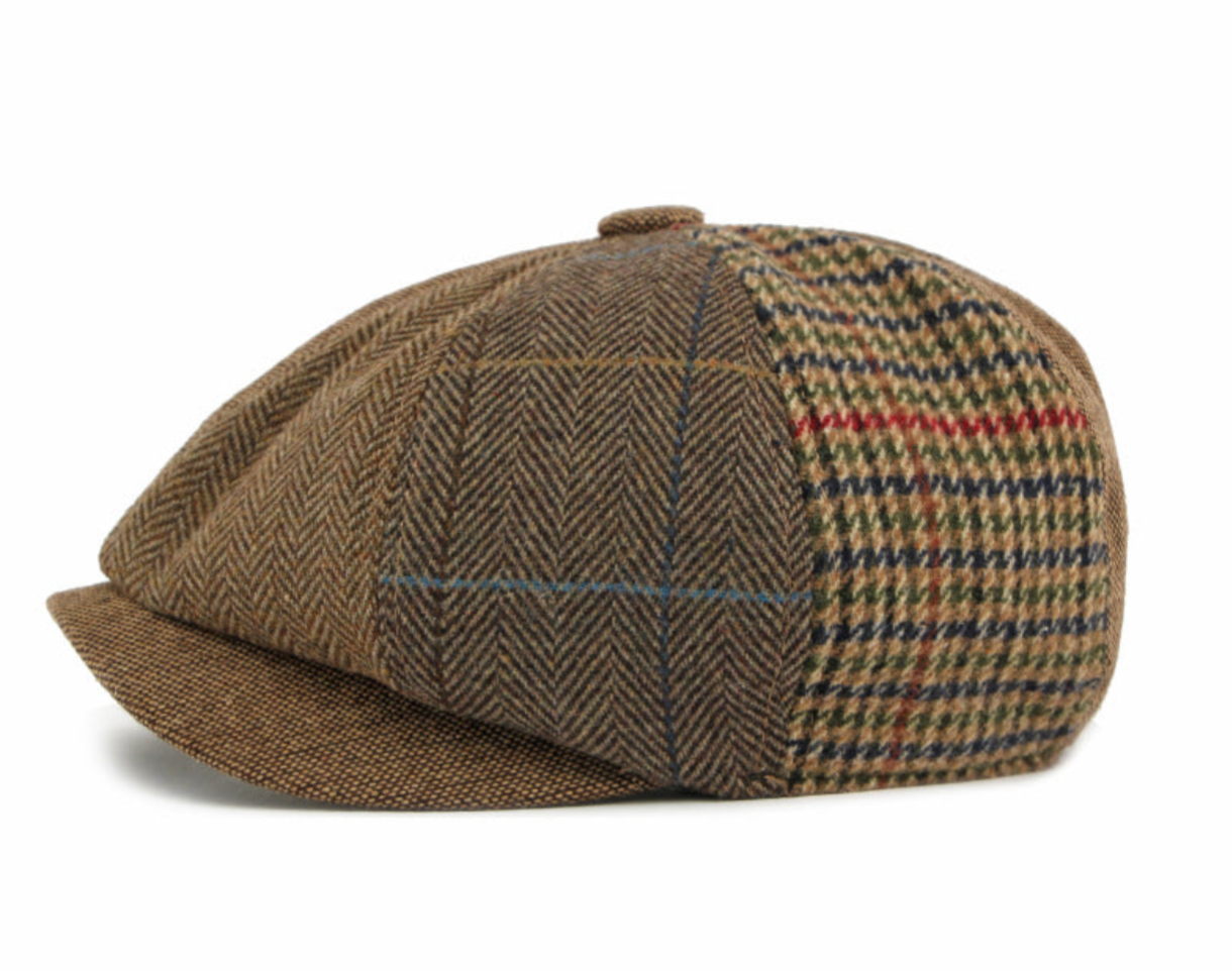 Boina gatsby cuadros azul - vista lateral - MillennialsXY