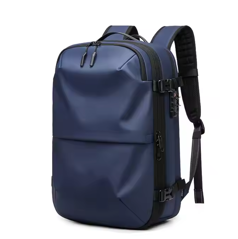 Mochila de Viaje Impermeable con Candado y Compresión al Vacío