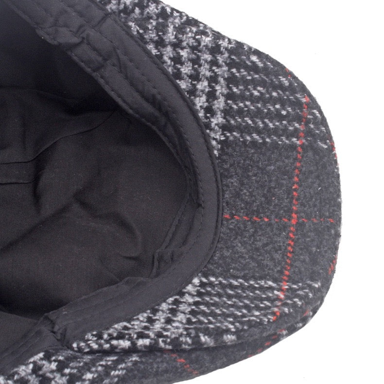 Boina plana cuadros - forro interior y visera - MillennialsXY