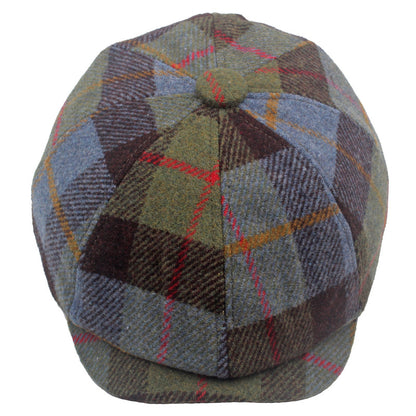 Boina gatsby mix color verde - vista superior 8 paneles - MillennialsXY