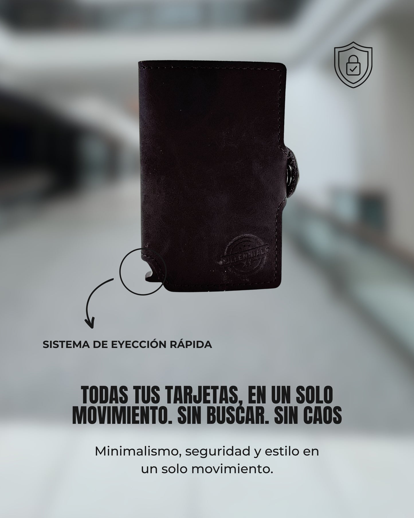 Tarjetero RFID Slim Colección Black