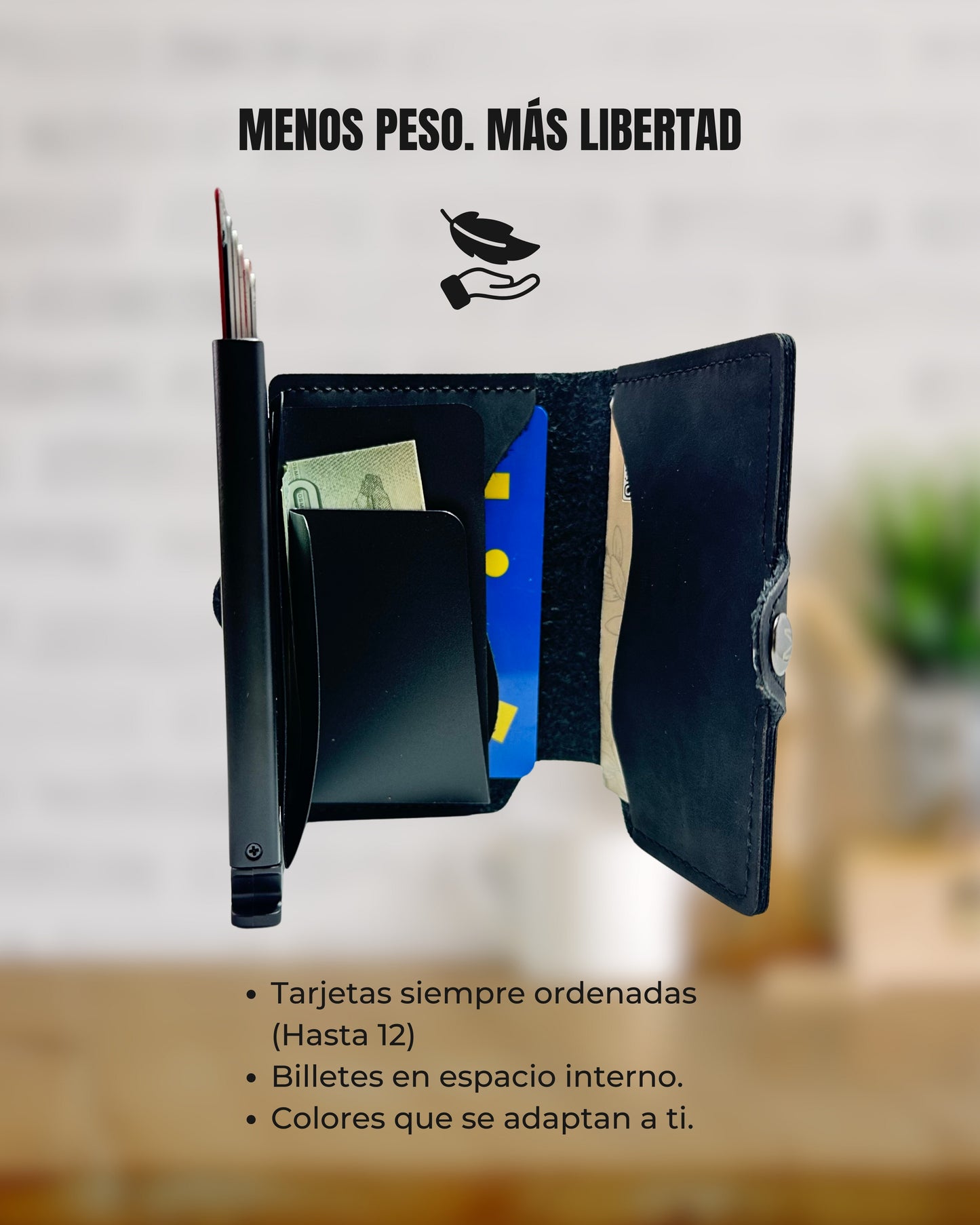 Tarjetero RFID Slim Colección Black