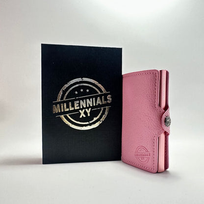 Tarjetero con caja de pie Rosado